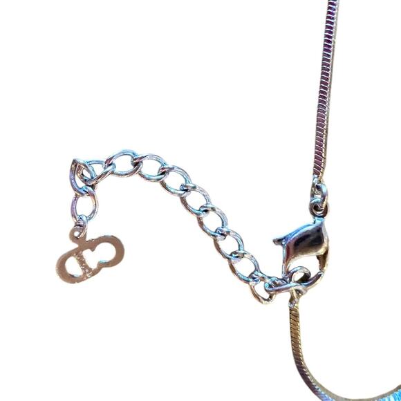 Dior Vintage Women's Pink Trotter Girly Necklace Signature No. 2 Monogram Char - Picture 6 of 7